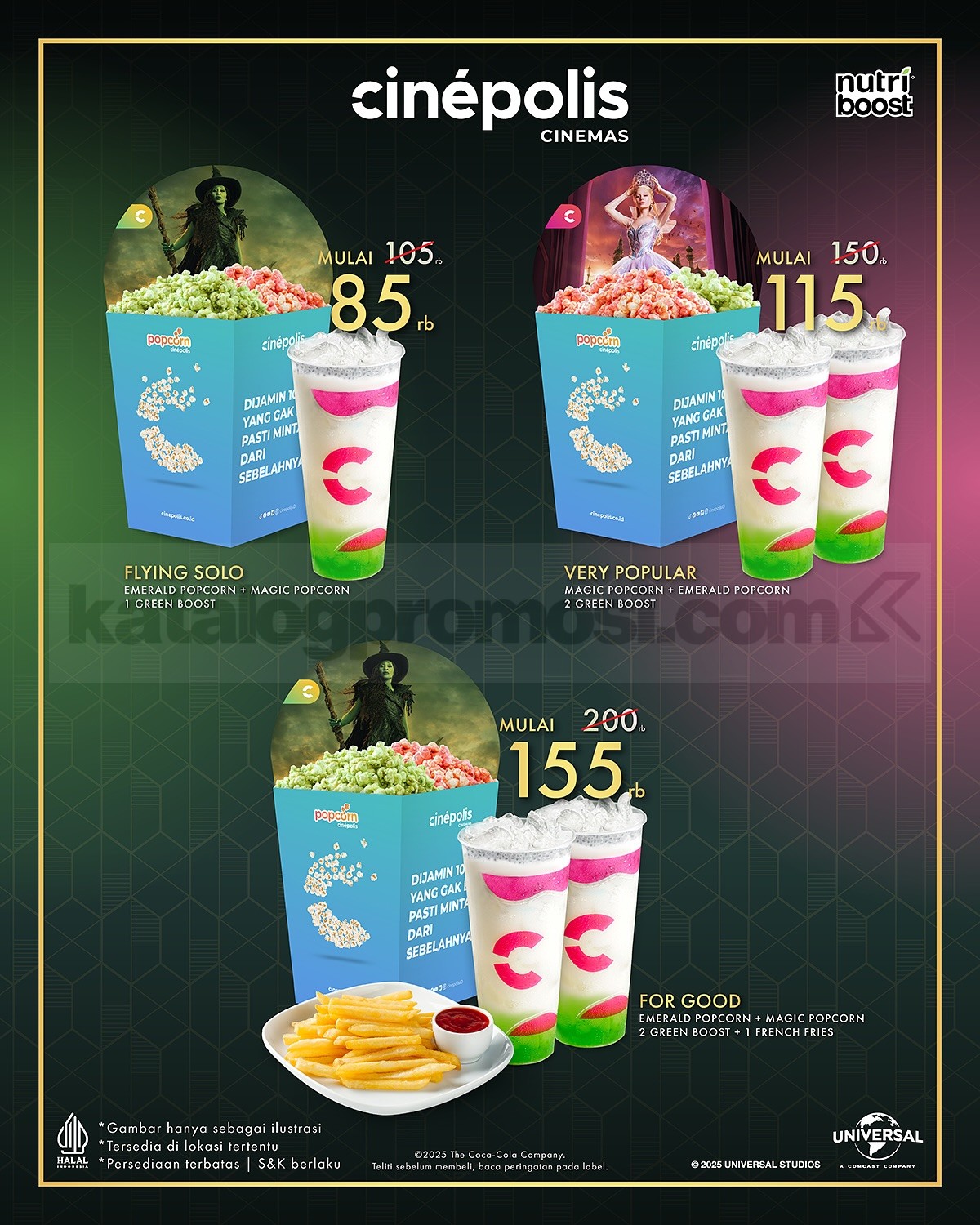 Promo Cinépolis Wicked Theme Menu mulai Rp.85.000 Promo Cinépolis Wicked Theme Menu mulai Rp.85.000 1