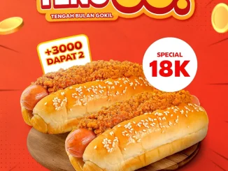 Promo Circle K Tengah Bulan Gokil tambah Rp. 3.000 dapat 2 Hotdough Chili Con Carne