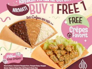 Promo Crêpe O’Butter HALAL Certified Buy 1 Get 1 Free berlaku 17–23 November 2025 di Plaza Blok M untuk merayakan sertifikasi HALAL resmi Crêpe O’Butter.