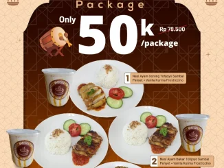 Promo Cuppa Coffee Ramadhan Package Rp. 50.000 dengan nasi ayam Tohjoyo dan Vanila Kurma Frosticcino