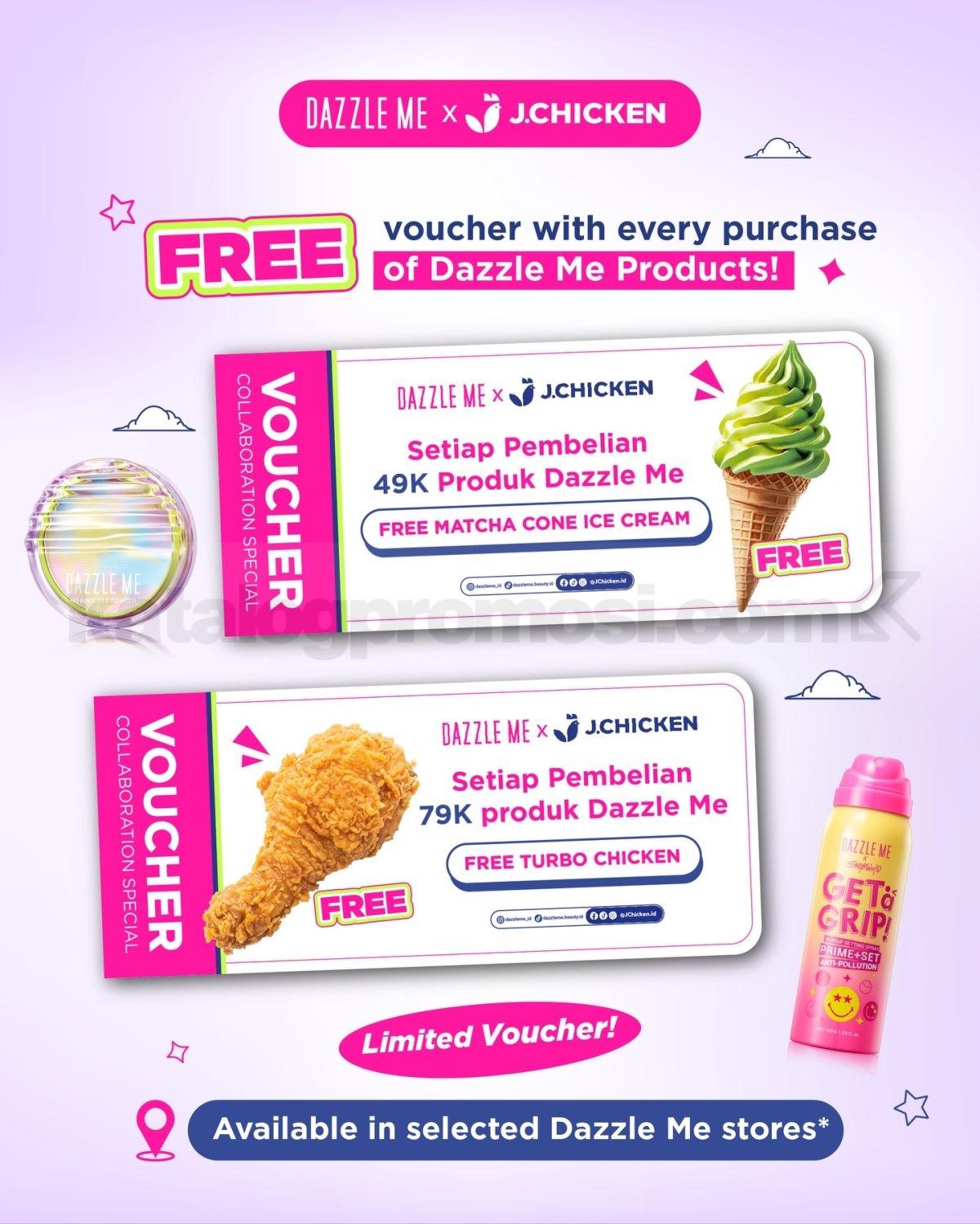 Promo Dazzle Me X J.Chicken Special Bundle Treats Diskon hingga 50% Promo Dazzle Me X J.Chicken Special Bundle Treats Diskon hingga 50% 1