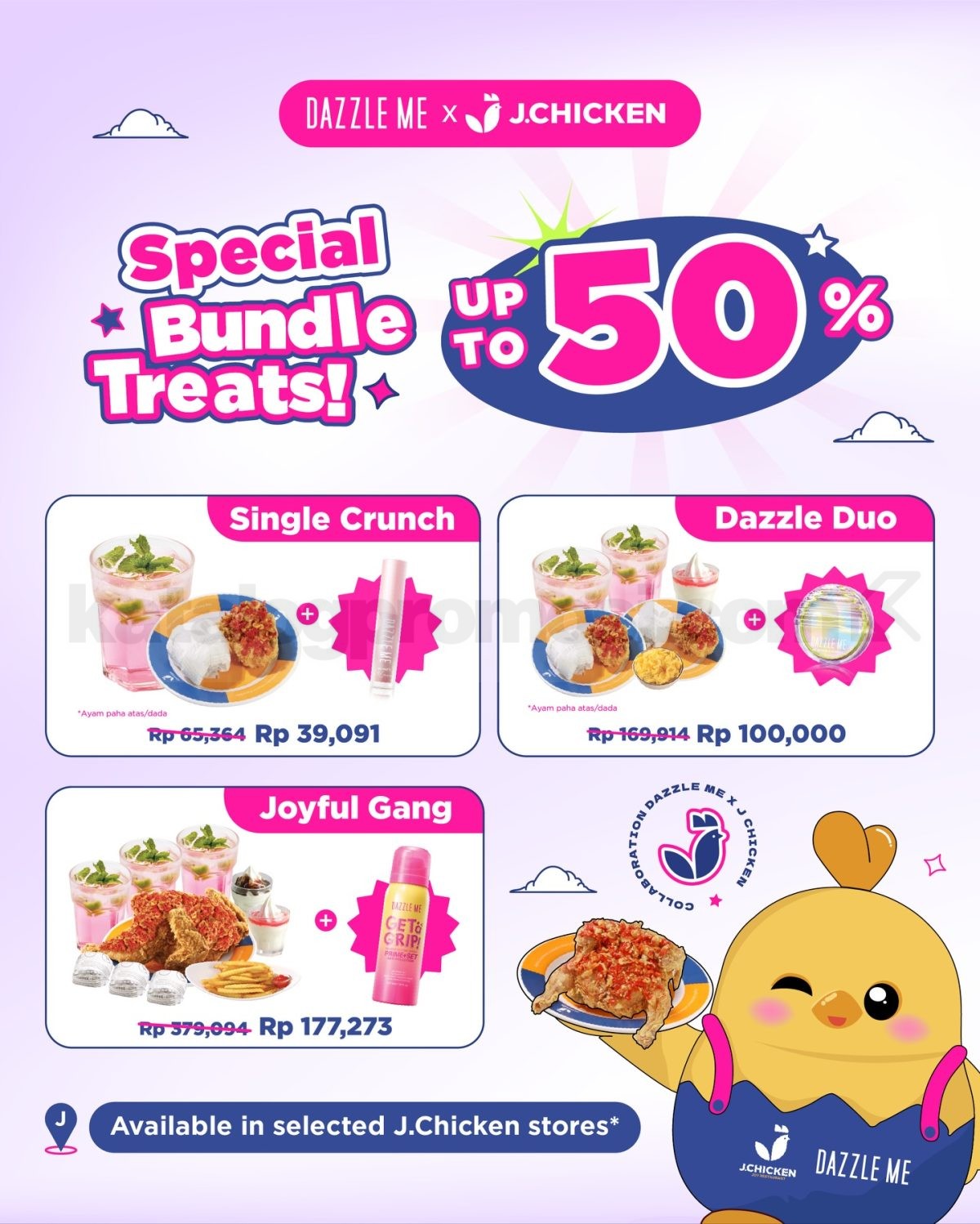Promo Dazzle Me X J.Chicken Special Bundle Treats Diskon hingga 50% Promo Dazzle Me X J.Chicken Special Bundle Treats Diskon hingga 50% 2