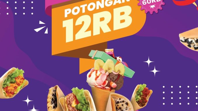 Promo Dcrepes 12.12 Diskon Rp. 12.000 berlaku 12–21 Desember 2025 dengan minimum transaksi Rp. 60.000.