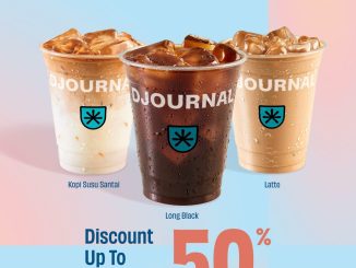 Promo DJOURNAL Holiday Delivery Kopi diskon hingga 50% via GoFood GrabFood ShopeeFood