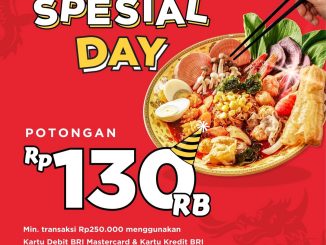 Promo Dragon Hot Pot HUT BRI Diskon Rp. 130.000 bayar Kartu BRI