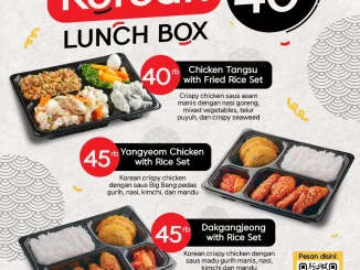 Promo Ebiga Jjamppong Lunch Box mulai Rp.40.000 dengan menu ayam crispy lengkap dan hemat