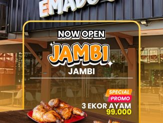 Promo Emado's Opening Jambi 3 ekor ayam Rp. 99.000 berlaku sampai 21 Desember 2025