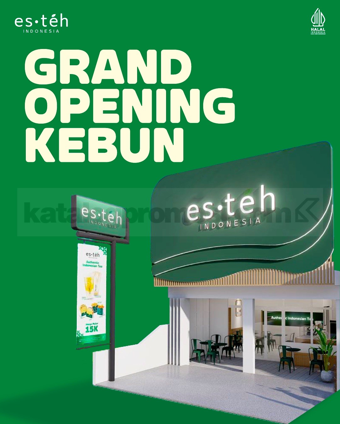 Promo Es Teh Indonesia Grand Opening Kebun Buy 1 Get 1 Promo Es Teh Indonesia Grand Opening Kebun Buy 1 Get 1 bonus minuman untuk pembelian menu Large