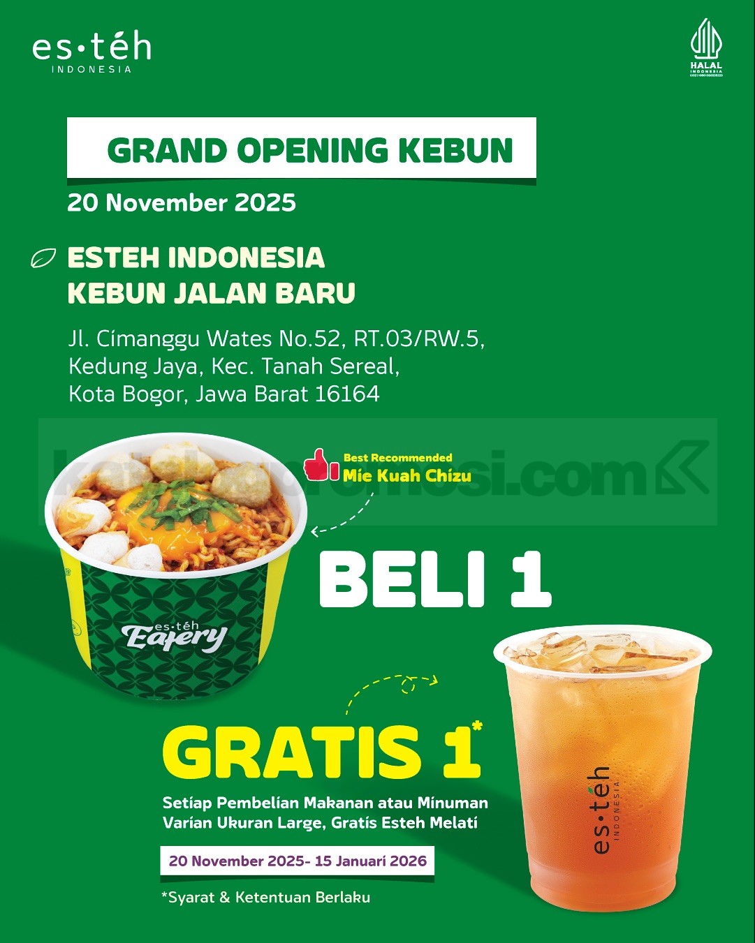 Promo Es Teh Indonesia Grand Opening Kebun Buy 1 Get 1 Promo Es Teh Indonesia Grand Opening Kebun Buy 1 Get 1 1