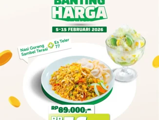 Promo Es Teler 77 GoFood Banting Harga Rp. 56.000 paket nasi goreng dan es teler via GoFood