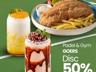 Promo Excelso Padel & Gym Goers Diskon 50% menu pilihan bawa racket atau membership gym