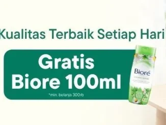 Promo Farmers Market Big Brand Day gratis Biore 100ml belanja minimal Rp300.000 di Blibli
