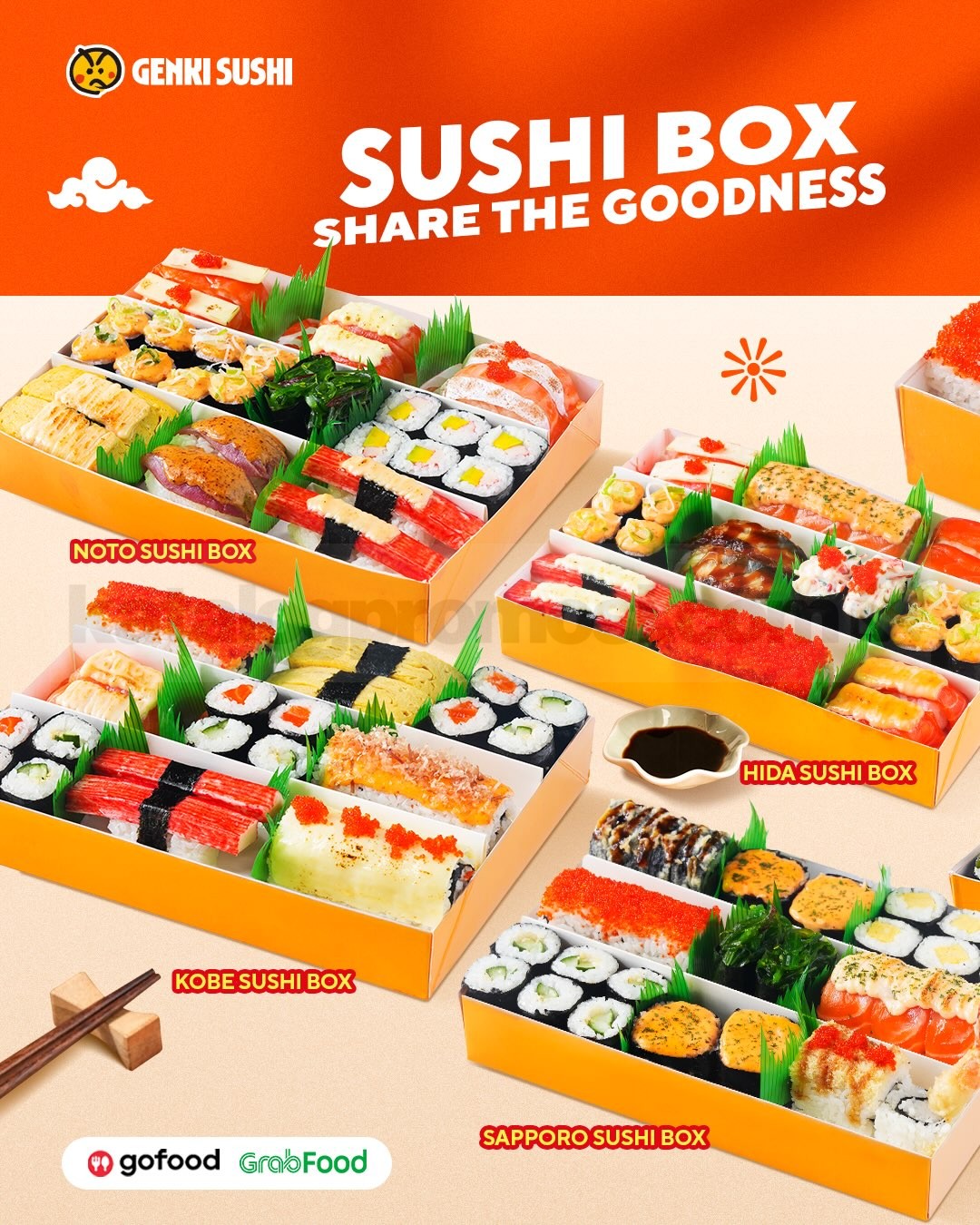 Promo Genki Sushi Online Delivery Sushi Box Mulai Rp169.000 Promo Genki Sushi Online Delivery Sushi Box Mulai Rp169.000 dengan 6 pilihan Sushi Box