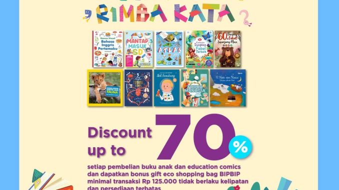 Promo Gramedia Literasi Anak diskon hingga 70% buku anak edukatif dengan flash sale dan marketplace discount