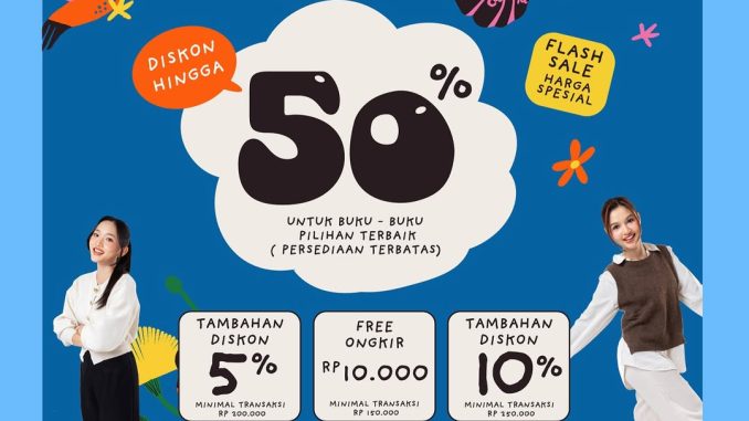 Promo Gramedia ulang tahun diskon buku hingga 50% di Gramedia.com