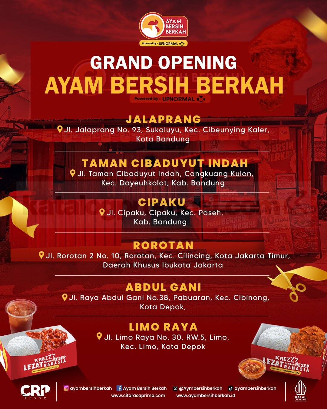 Promo Grand Opening Ayam Bersih Berkah Buy 1 Get 1 Promo Grand Opening Ayam Bersih Berkah Buy 1 Get 1 dengan periode promo dan daftar outlet baru