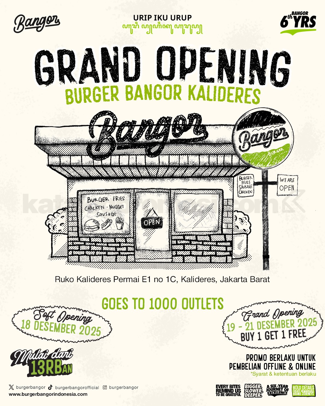 Promo Grand Opening Burger Bangor Buy 1 Get 1 Free Promo Grand Opening Burger Bangor Buy 1 Get 1 Free 1