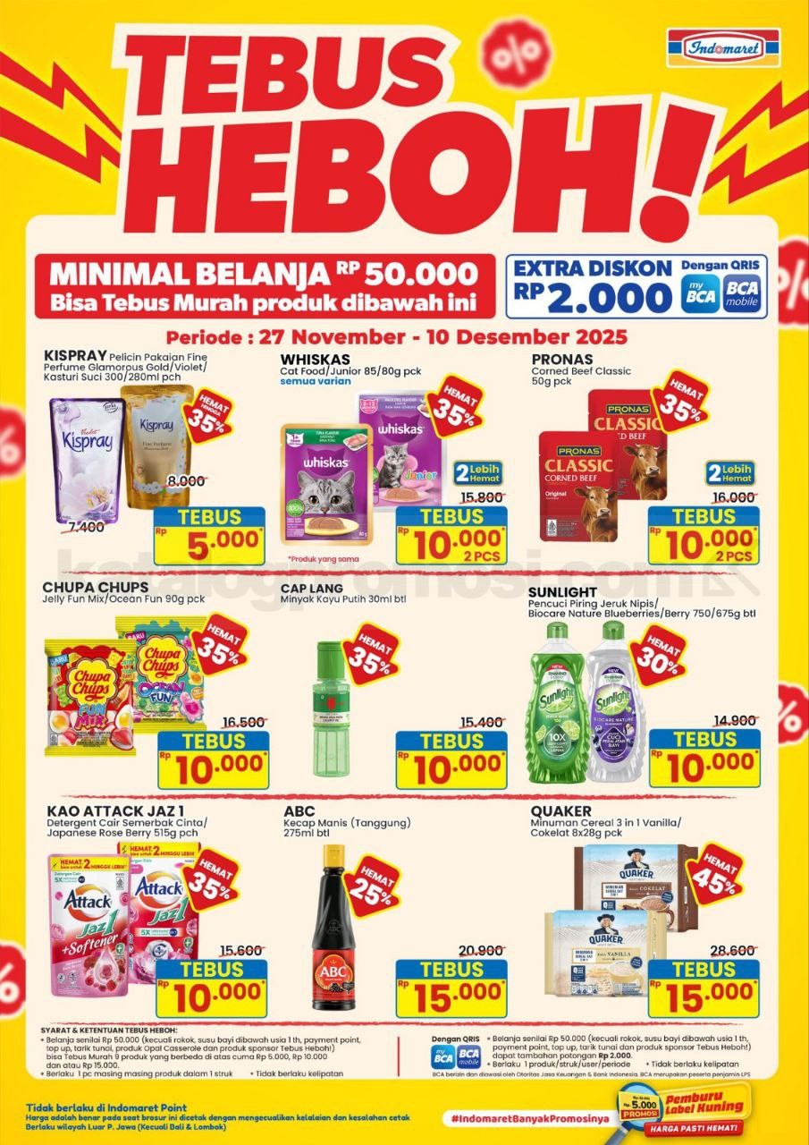 Promo TEBUS HEBOH INDOMARET 27 Desember - 10 Desember 2025 Promo TEBUS HEBOH INDOMARET 27 Desember - 10 Desember 2025 1