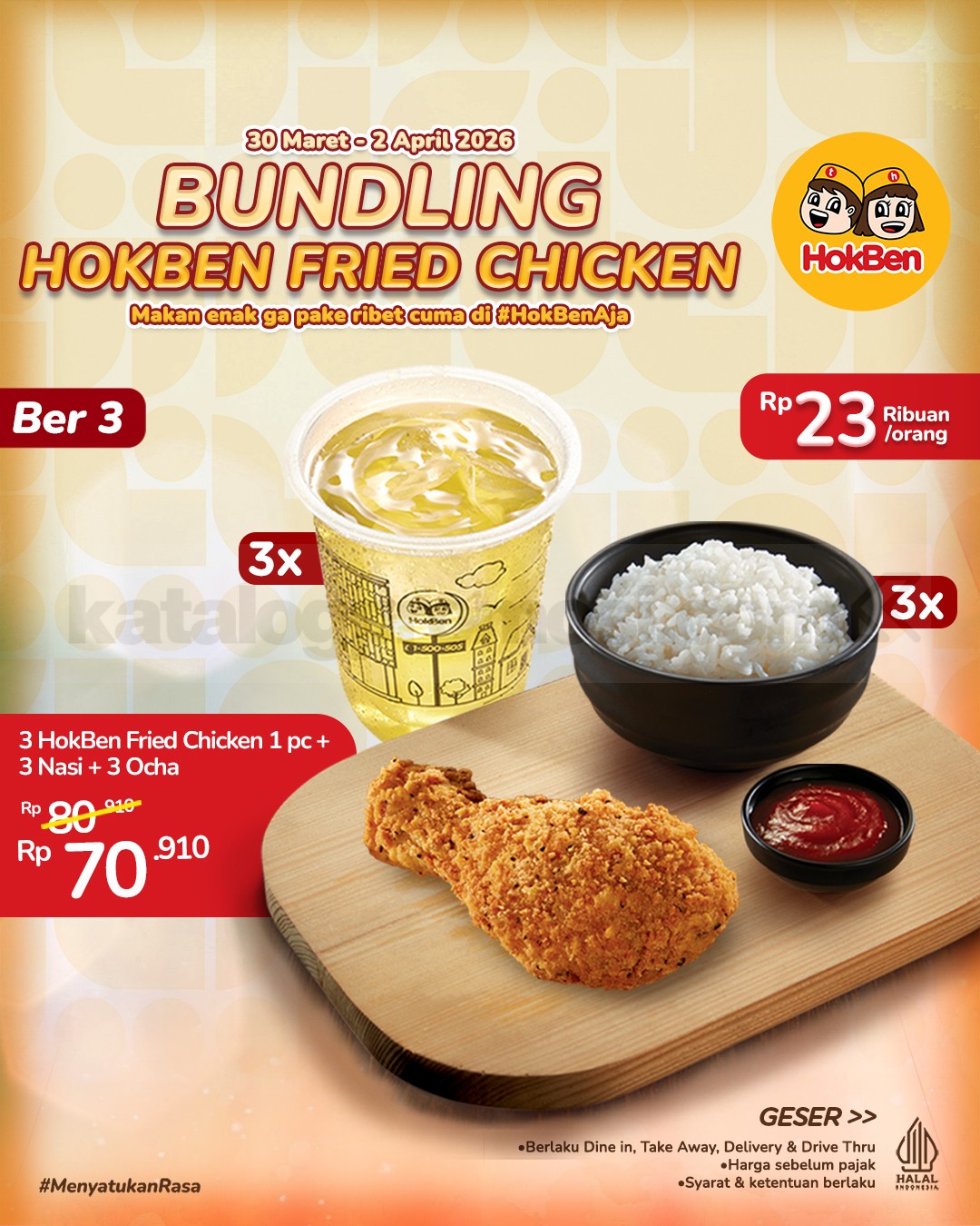 Promo HokBen Bundling Fried Chicken mulai Rp. 22 ribuan Promo HokBen Bundling Fried Chicken mulai Rp. 22 ribuan 1