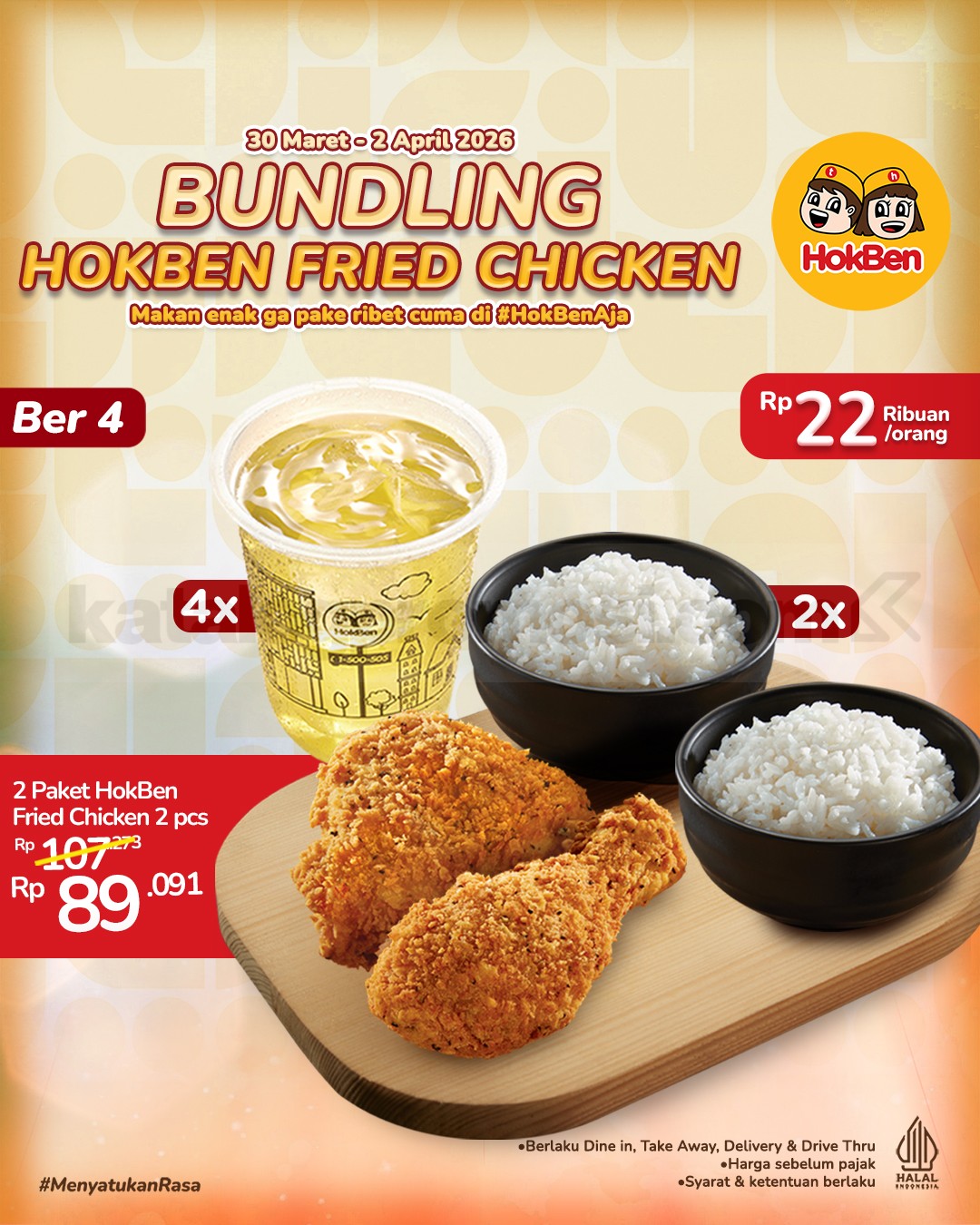 Promo HokBen Bundling Fried Chicken mulai Rp. 22 ribuan Promo HokBen Bundling Fried Chicken mulai Rp. 22 ribuan 2