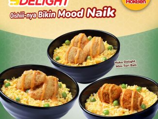Promo HokBen Hoka Delight mulai Rp. 15.000 dengan pilihan topping Mini Tori Ball, Mini Shrimp Roll, dan Curry Mince Ball