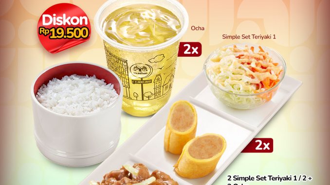 Promo HokBen HUT ke-195 Kota Purbalingga Diskon Rp. 19.500 paket Simple Set Teriyaki makan berdua