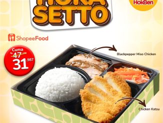 Promo HokBen NEW! Hoka Setto Rp.31.987 via ShopeeFood dengan menu Chicken, Seafood, dan Mix