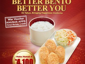 Promo HokBen War Voucher Hoka Hemat 4 Rp. 4.100 via aplikasi HokBen Aja terbatas