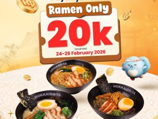 Promo Hokkaido-Ya Payday Ramen Rp. 20.000 small size periode 24–26 Februari 2026
