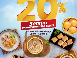 Promo Imperial Kitchen Diskon 20% Semua Dimsum & Bubur weekend jam 08.00-11.00