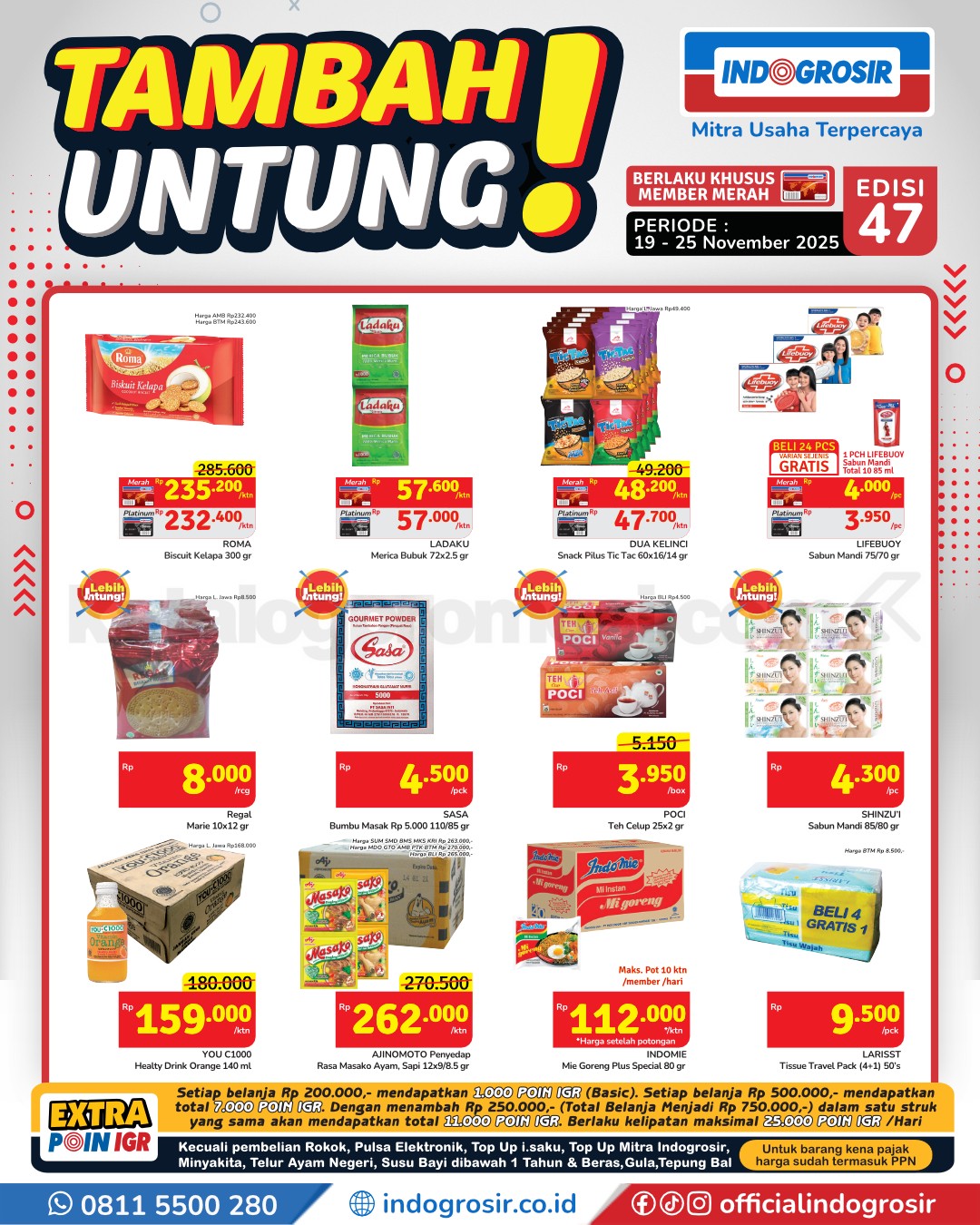 Promo Indogrosir TAMBAH UNTUNG 19-25 November 2025 • SoPasti.Com