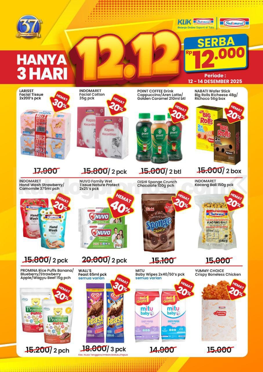 Promo Indomaret 12.12 Serba Rp. 12.000 Promo Indomaret 12.12 Serba Rp. 12.000 1
