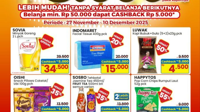 Promo Indomaret Cashback Rp. 5.000 1