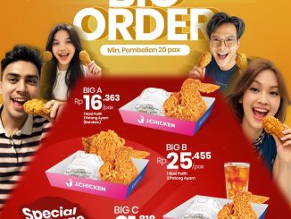 Promo J.Chicken Big Order Menu mulai Rp. 16.363 paket nasi ayam minimal 20 pax