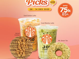 Promo JCO Your Favorite Picks In One Bundle Rp.75.000 termasuk 2 minuman & 2 Donuts