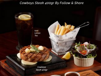 Promo Justus Steakhouse Shocking Deals diskon 70% Cowboy Steak 400g gratis iced lemon tea