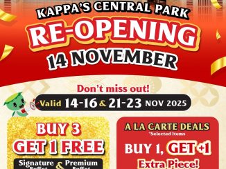 Promo Kappa Sushi Re-Opening Buy 3 Get 1 & Extra Piece 2