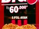 Promo KFC Big 5 Monday 5 Potong Ayam Rp. 60.000 hemat setiap Senin
