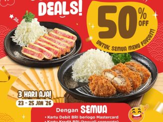 Promo Kimukatsu BRI Super Weekend Deals Diskon 50% semua menu favorit dengan pembayaran kartu BRI