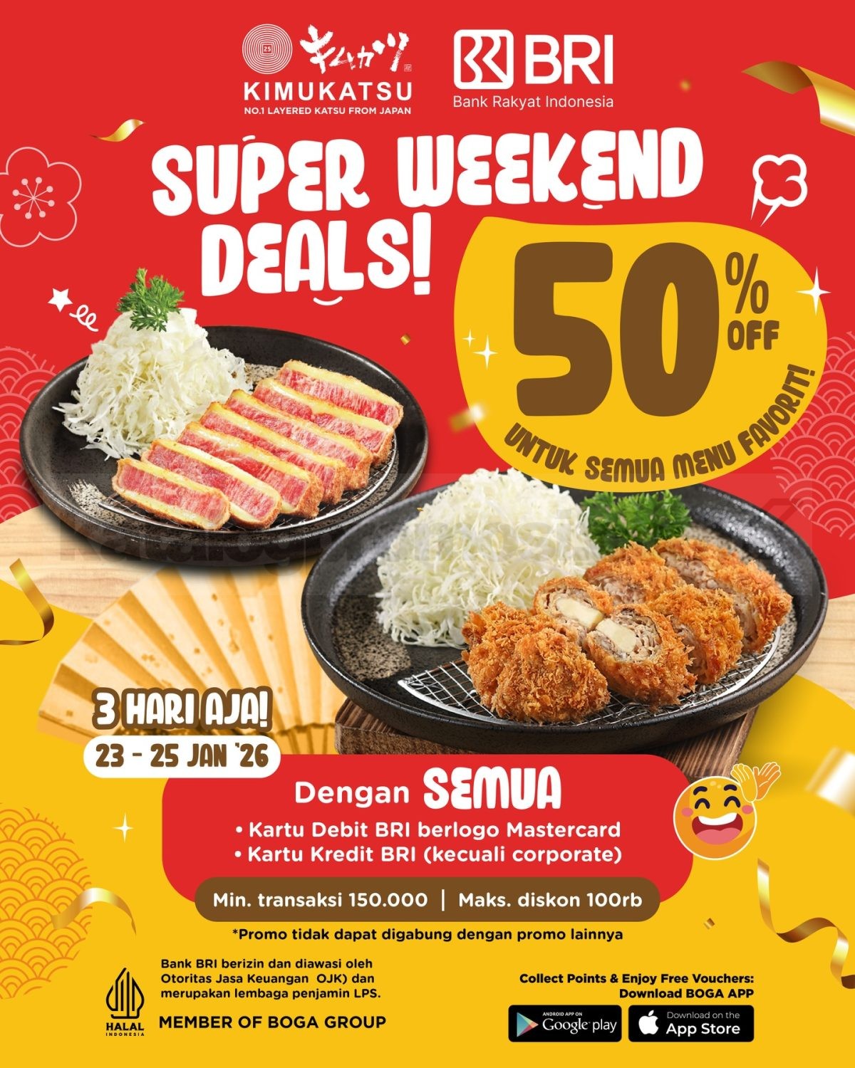 Promo Kimukatsu BRI Super Weekend Deals Diskon 50% Promo Kimukatsu BRI Super Weekend Deals Diskon 50% semua menu favorit dengan pembayaran kartu BRI