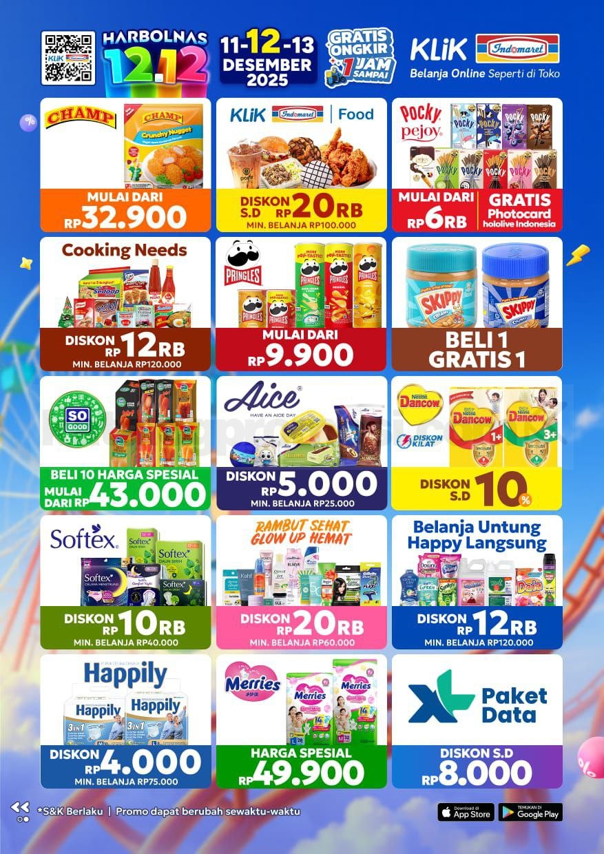 Promo Klik Indomaret 12.12 Diskon Kilat Promo Klik Indomaret 12.12 Diskon Kilat 1