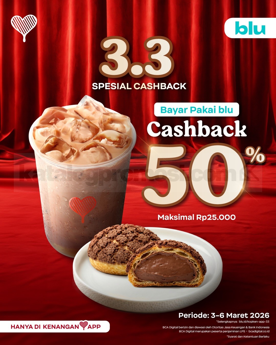 Promo Kopi Kenangan 3.3 Cashback 50% Pakai QRIS blu Promo Kopi Kenangan 3.3 Cashback 50% Pakai QRIS blu maksimal Rp. 25.000