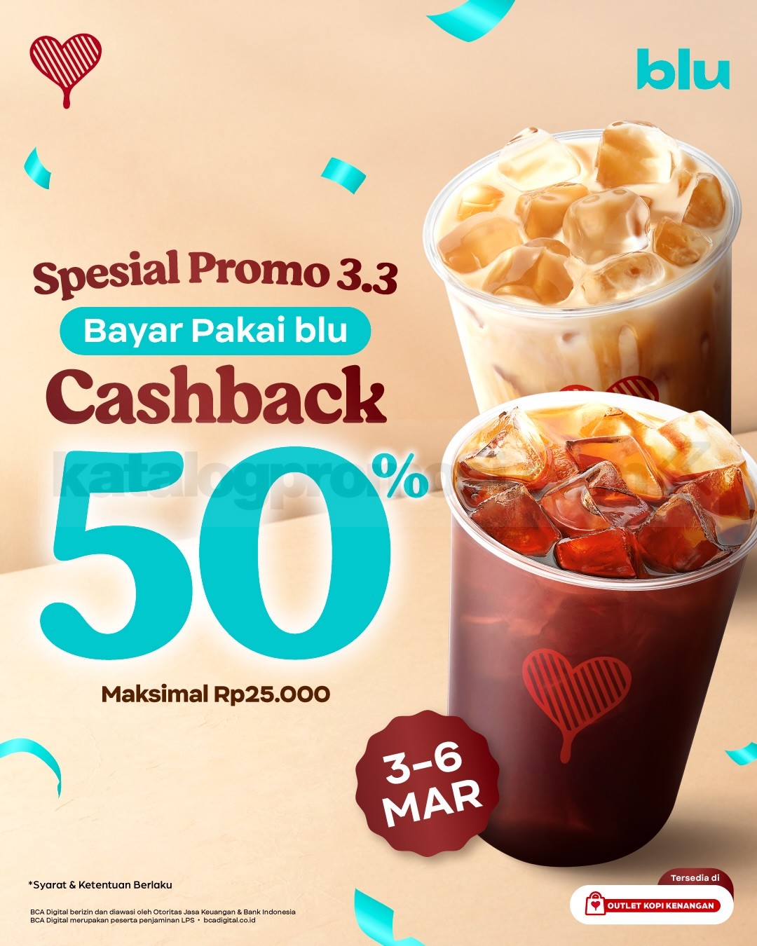 Promo Kopi Kenangan 3.3 Cashback 50% Pakai QRIS blu Promo Kopi Kenangan 3.3 Cashback 50% Pakai QRIS blu 1