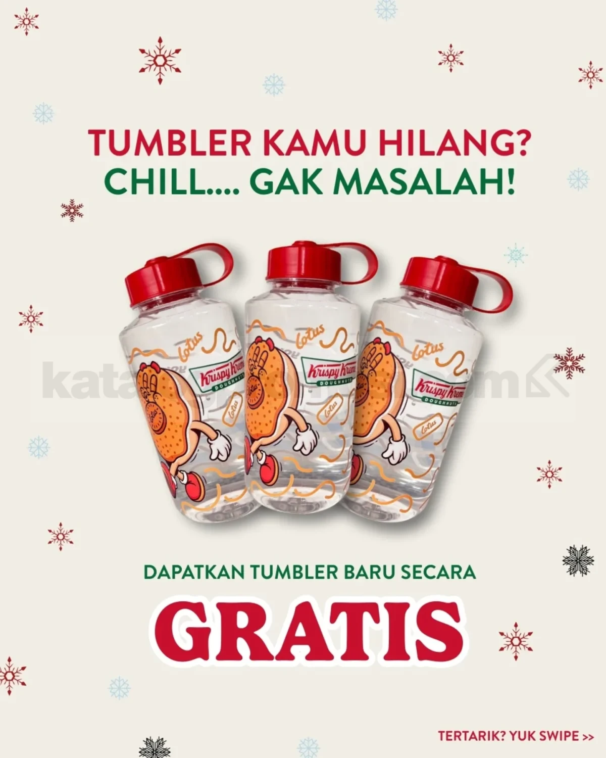Promo Krispy Kreme x Biscoff Gratis Tumbler Promo Krispy Kreme x Biscoff Gratis Tumbler dengan hadiah langsung merchandise edisi kolaborasi
