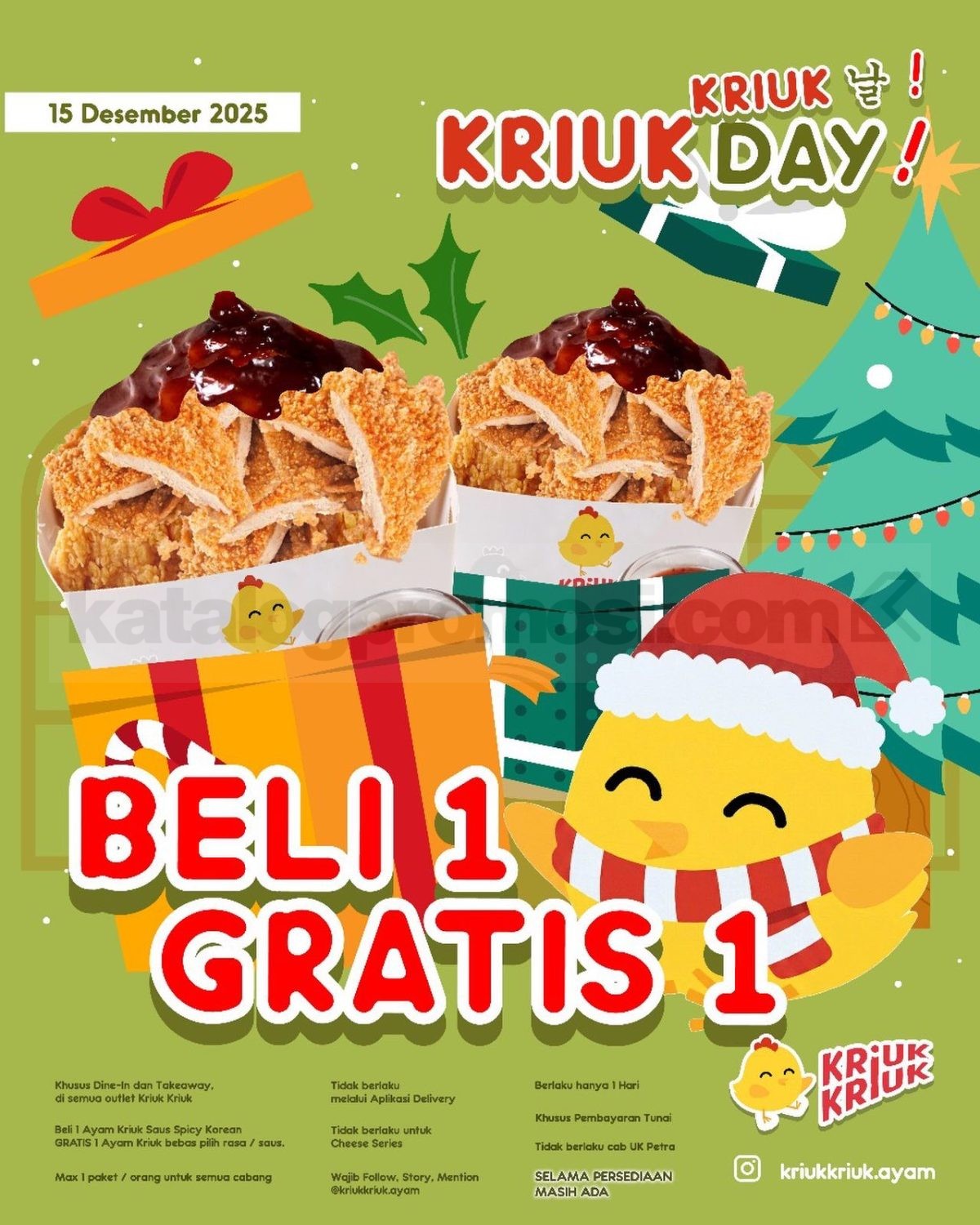 Promo Kriuk Kriuk Kriuk Day Beli 1 Gratis 1 Ayam Kriuk Promo Kriuk Kriuk Kriuk Day beli 1 gratis 1 Ayam Kriuk