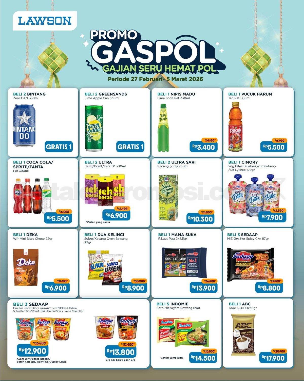 Promo Lawson Gaspol Gajian Seru Hemat Pol mulai Rp. 3.400 Promo Lawson Gaspol Gajian Seru Hemat Pol mulai Rp. 3.400 periode 27 Februari 2026 - 5 Maret 2026