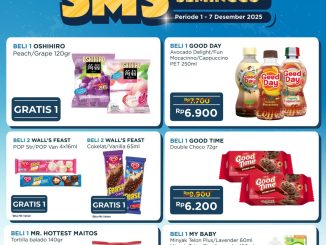 Promo Lawson SMS 1–7 Desember berisi daftar produk hemat dan beli 1 gratis 1.