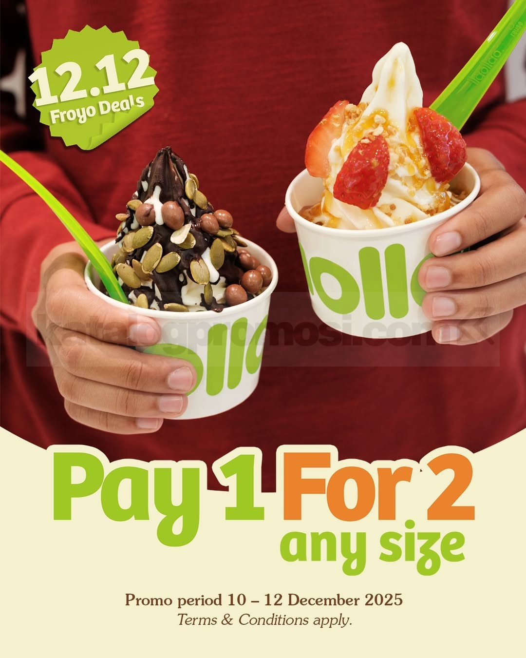 Promo llaollao 12.12 Froyo Deals Buy 1 Get 2 Promo llaollao 12.12 Froyo Deals Buy 1 Get 2, nikmati semua varian llaollao dengan menu tambahan gratis