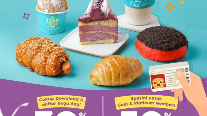 Promo Loaf Bun December Birthday Daebak diskon hingga 50% untuk semua menu tanpa minimal transaksi