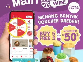 Promo Loaf Bun Tap Tap Spin & Win voucher hingga 50% dan Buy 5 Free 5 roti Korea via Boga App